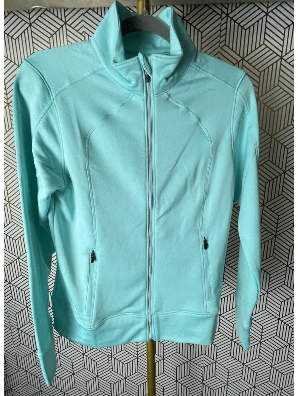 Kate Lord Performance Full Zip Jacket Women's Aqua S Sporty Casual Gym Athletic